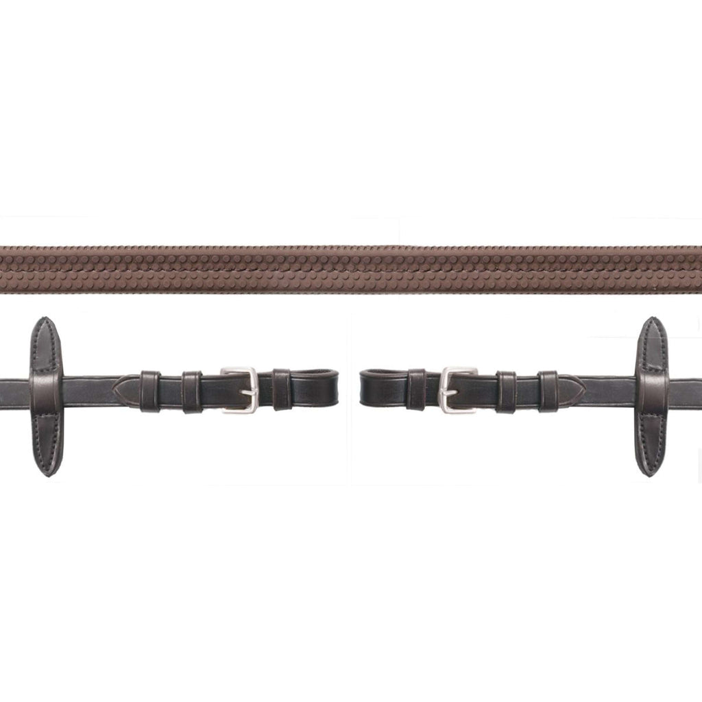 Schockemöhle Riendas Neo Line Caucho Marron/Plata/Gris