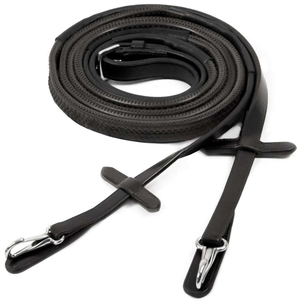 Schockemöhle Riendas Neo Line Clip de goma Negro/Plata
