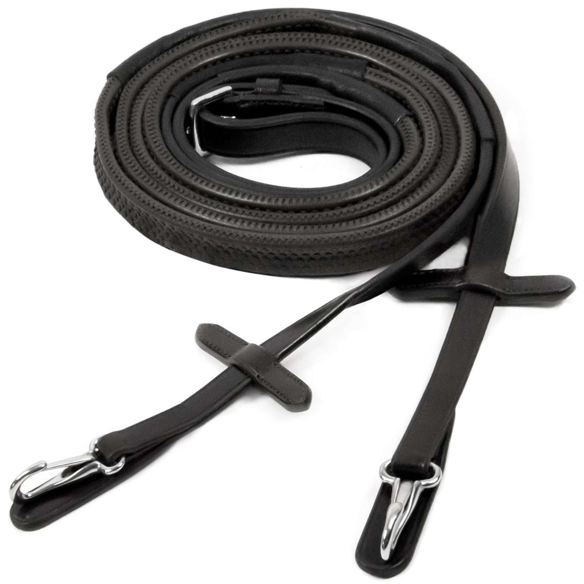 Schockemöhle Riendas Neo Line Clip de goma Negro/Plata