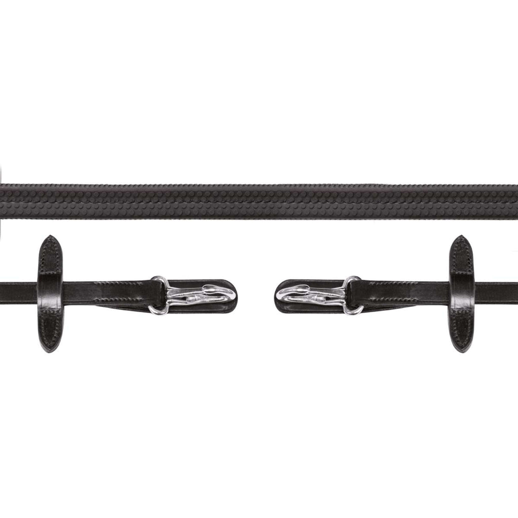 Schockemöhle Riendas Neo Line Clip de goma Negro/Plata