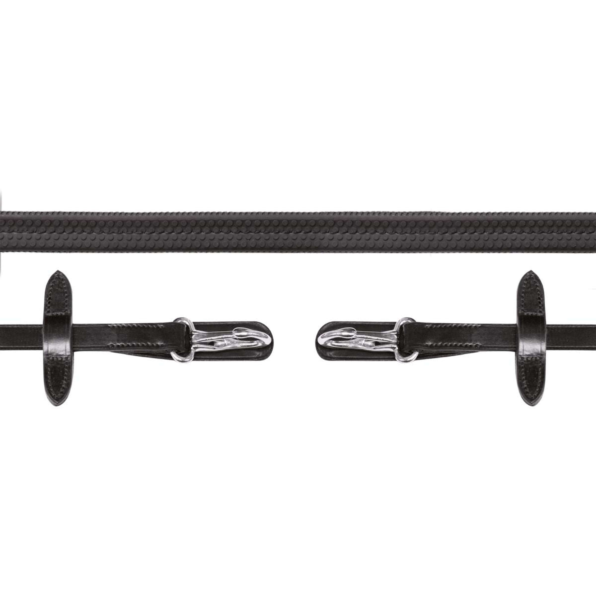 Schockemöhle Riendas Neo Line Clip de goma Negro/Plata