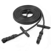 Schockemöhle Riendas Weymouth Cosido alrededor Negro/Plata