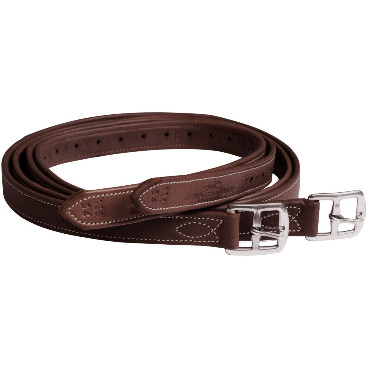 Schockemöhle Correas de estribo Chantilly Espresso/Cream/Plata
