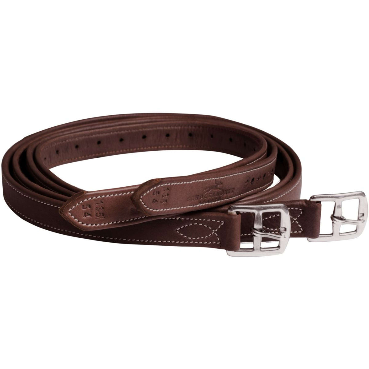 Schockemöhle Correas de estribo Chantilly Espresso/Cream/Plata