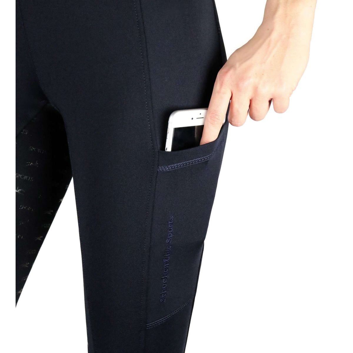Schockemöhle Legging de Equitación Equinox Pocket Full Grip Ocean