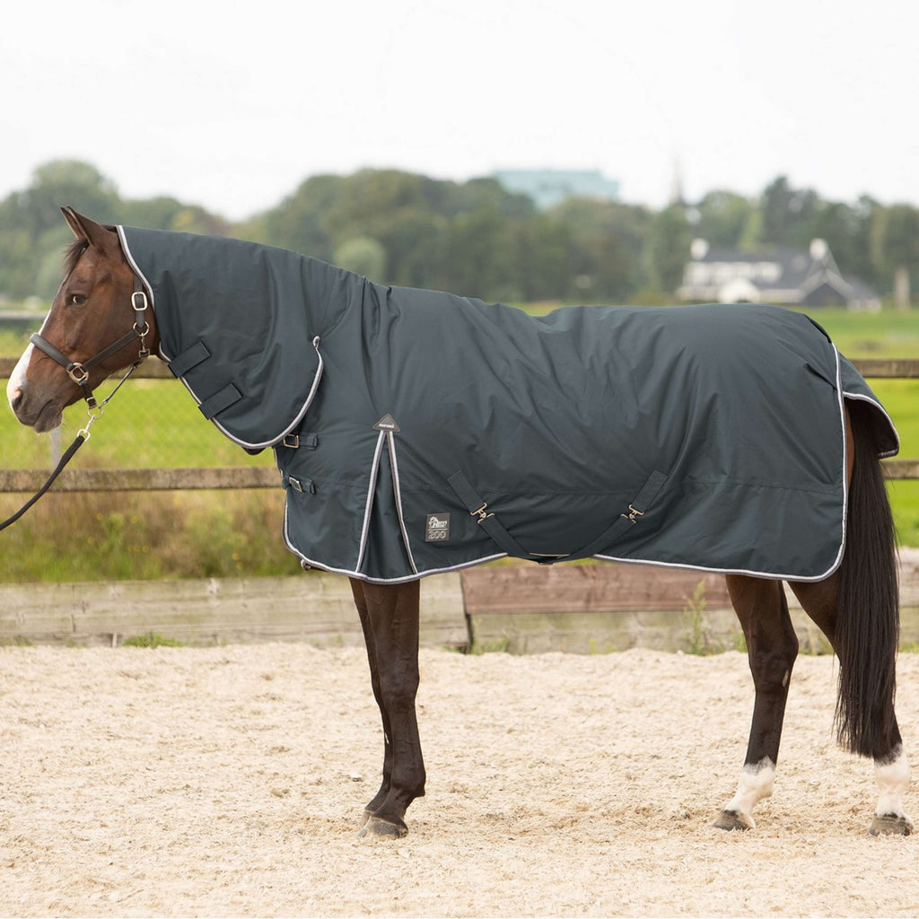Harry's Horse Alfombra de Exterior Thor 200g con cuello Ebano
