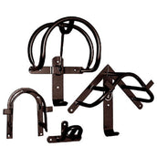 Harry's Horse Juego de Colgadores para Arneses 4 piezas Negro