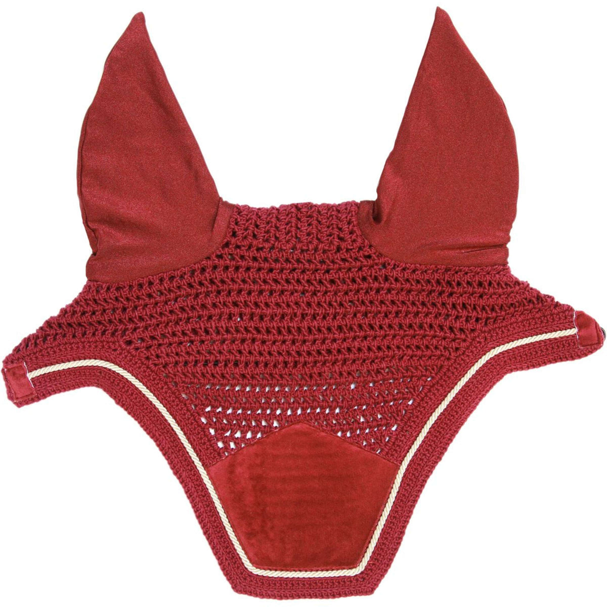 Kentucky Horsewear Bonete para Orejas Wellington Velvet Rojo