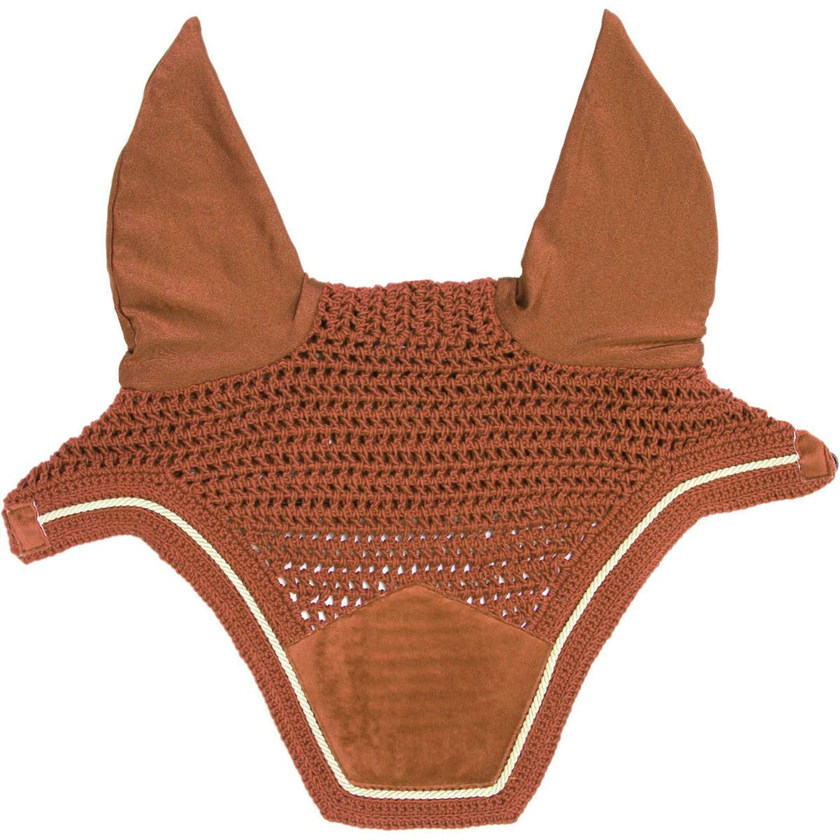 Kentucky Horsewear Bonete para Orejas Wellington Velvet Naranja