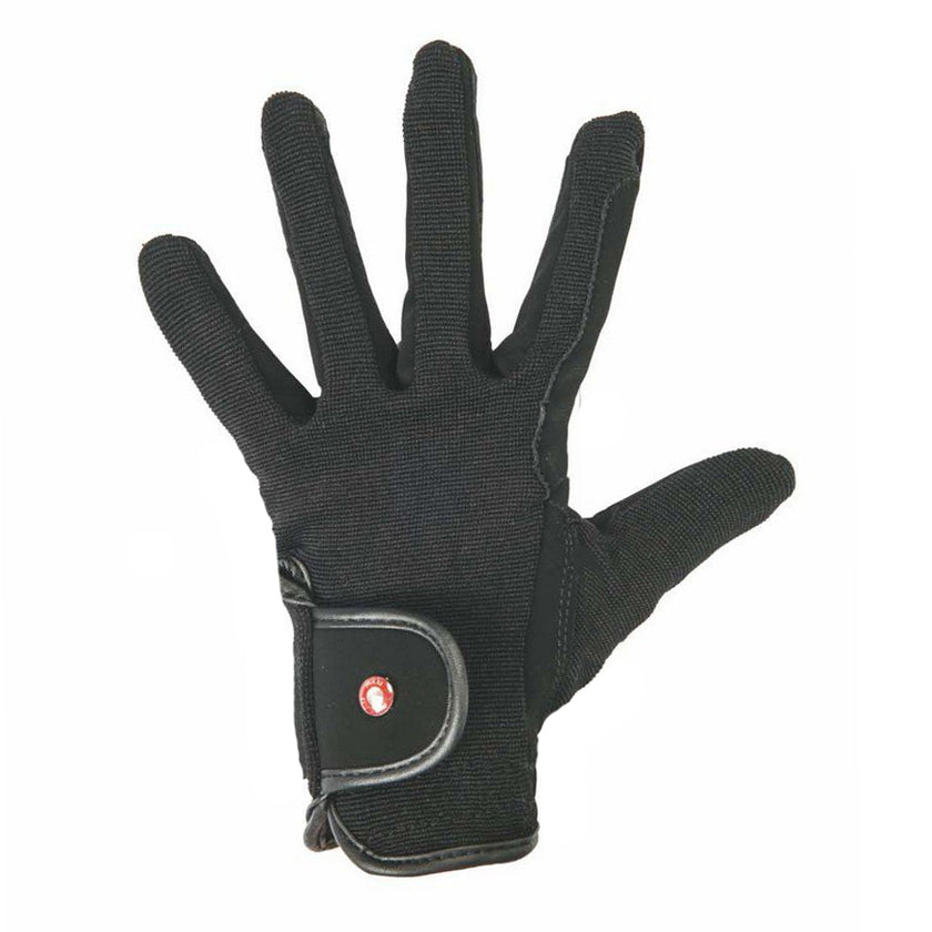 HKM Pro Team Guantes de Equitación Professional Cuero sintético Negro