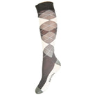 HKM Calcetines de Equitación Check Classico Gris/Vainilla