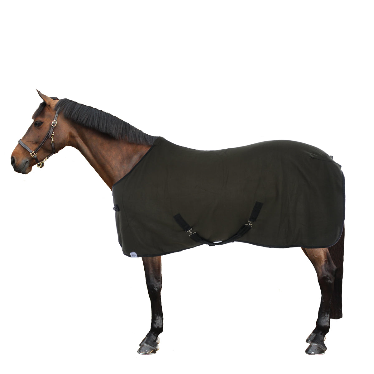 Harry's Horse Coperta in Pile Colors Verde Militar