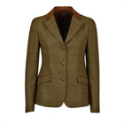Dublin Chaqueta de Competición Albany Tweed Suede Collar Tailored Marron Verde