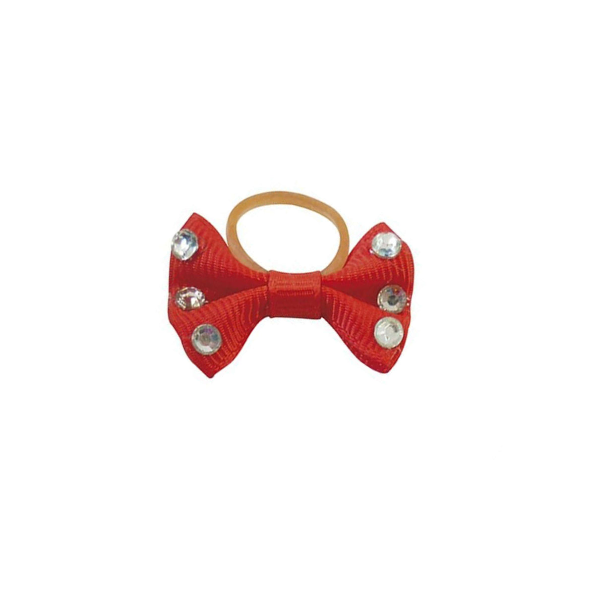 EQUITHÈME Cintas para Trenzas con Strass Rojo