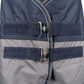 EQUITHÈME Alfombra de Exterior Tyrex 600 D Polar Fleece Azul Marino/Gris