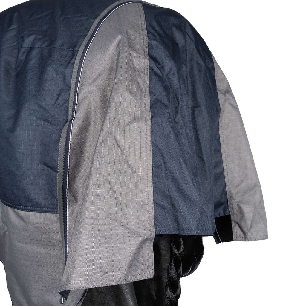 EQUITHÈME Alfombra de Exterior Tyrex 600 D Polar Fleece Azul Marino/Gris