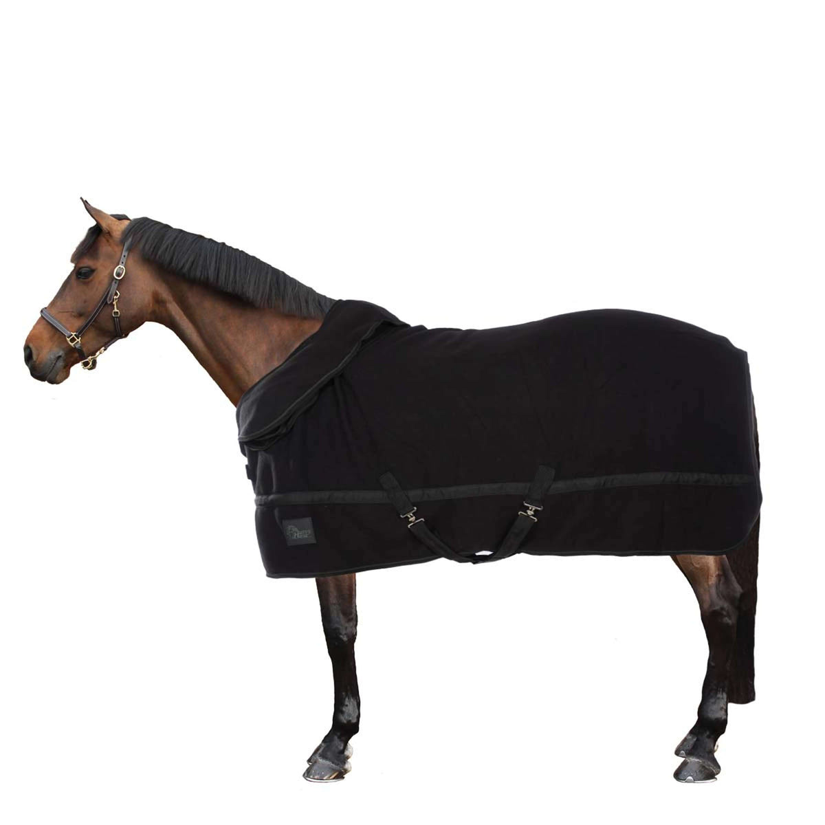 Harry's Horse Manta de Forro Polar con Cuello Enrollable Negro