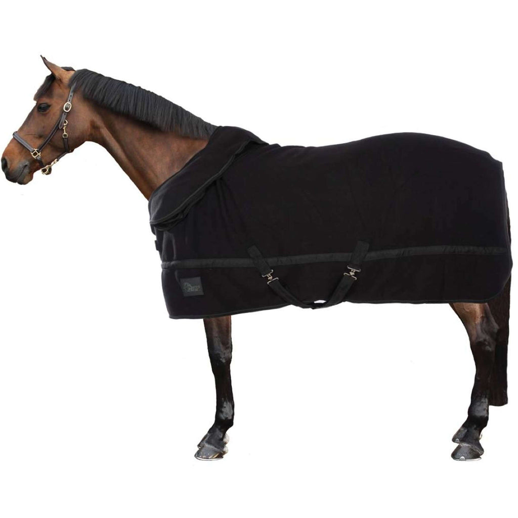 Harry's Horse Manta de Forro Polar con Cuello Enrollable Negro