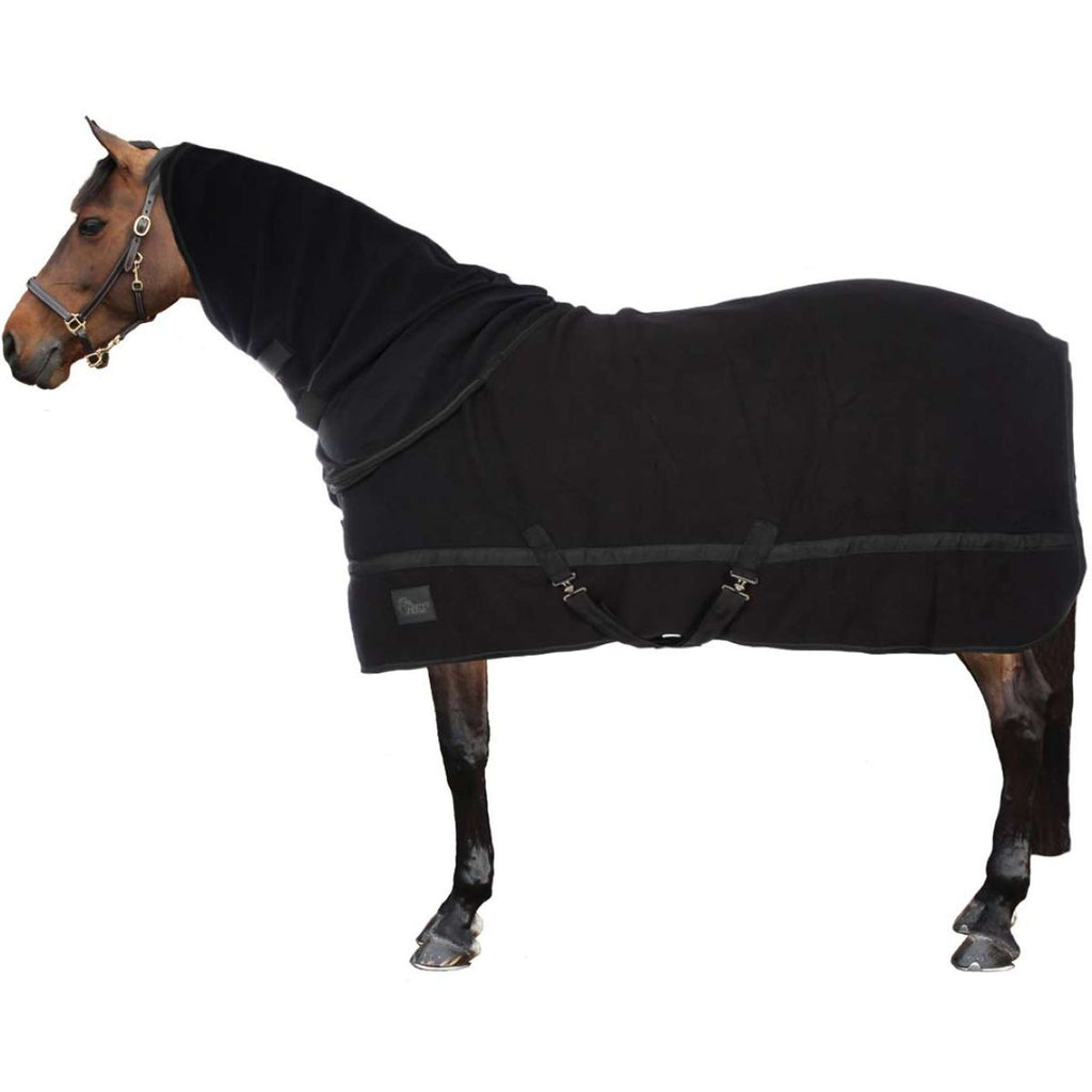 Harry's Horse Manta de Forro Polar con Cuello Enrollable Negro
