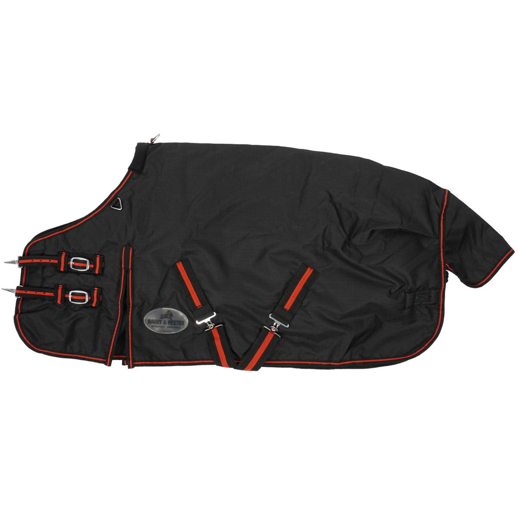 HB Alfombra de Exterior 300g Negro Rojo