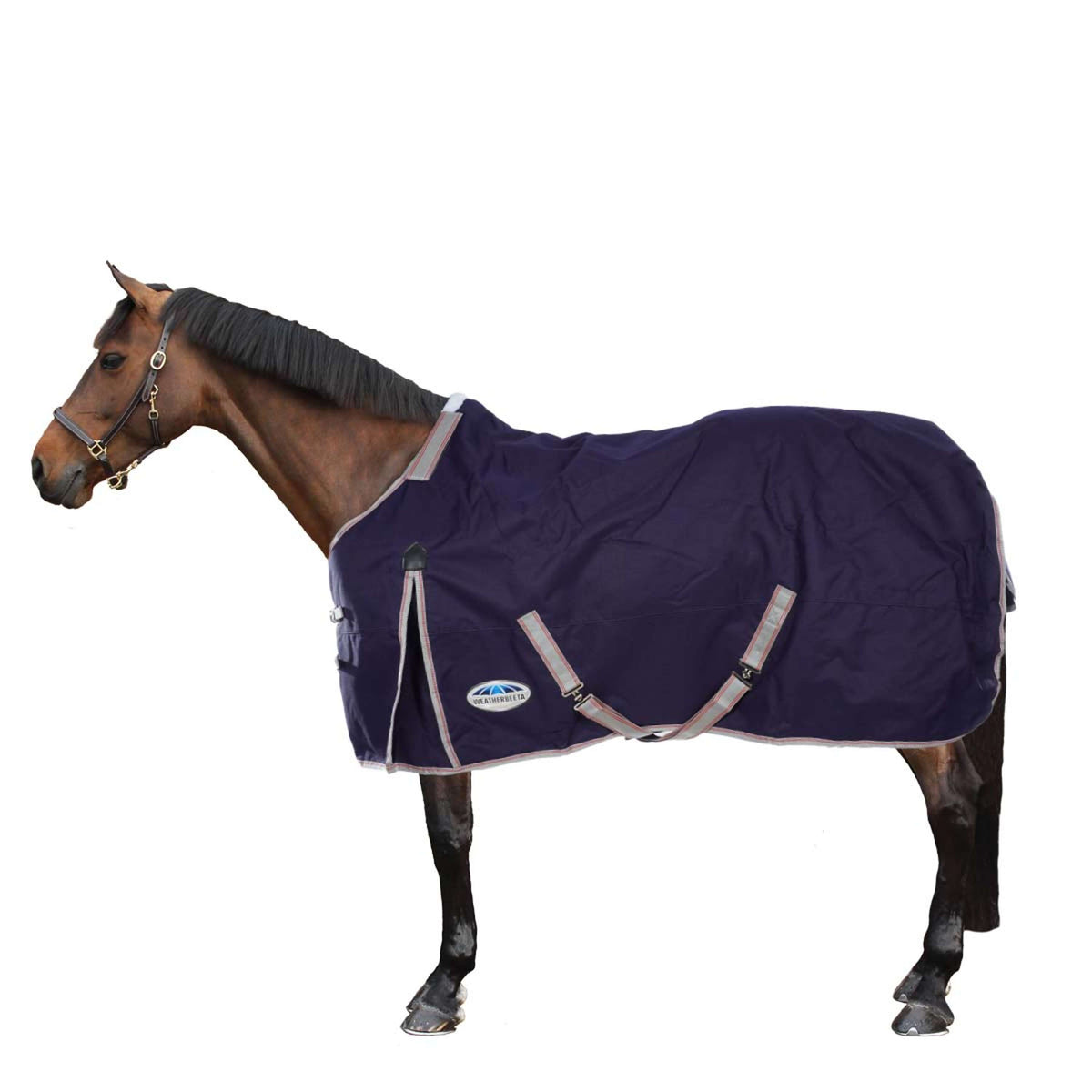 Weatherbeeta Manta Impermeable Comfitec Essential Detach-A-Neck Lite Plus 1200D 50g Navy/Silver/Red