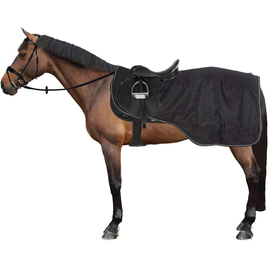 Riding World Manta de ejercicio Impermeable Negro
