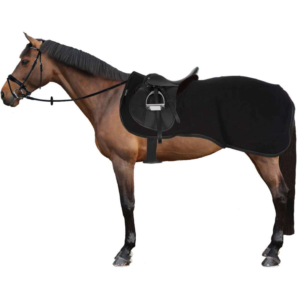 EQUITHÈME Manta de ejercicio Teddy Fleece Negro