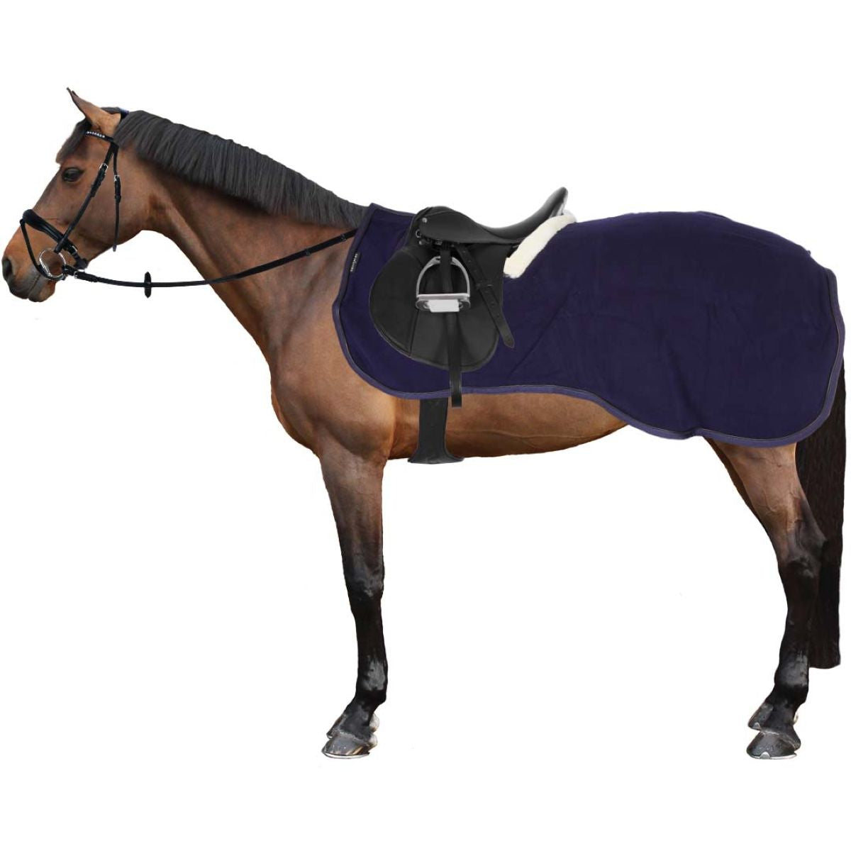 EQUITHÈME Manta de ejercicio Teddy Fleece Navy