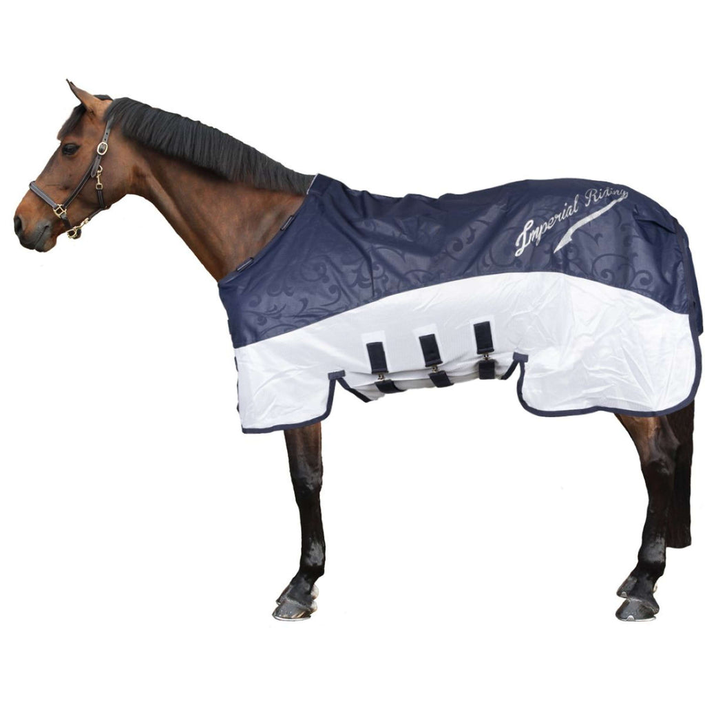 Imperial Riding Mosca y Manta de Iluvia IRHSuper-Dry Marino