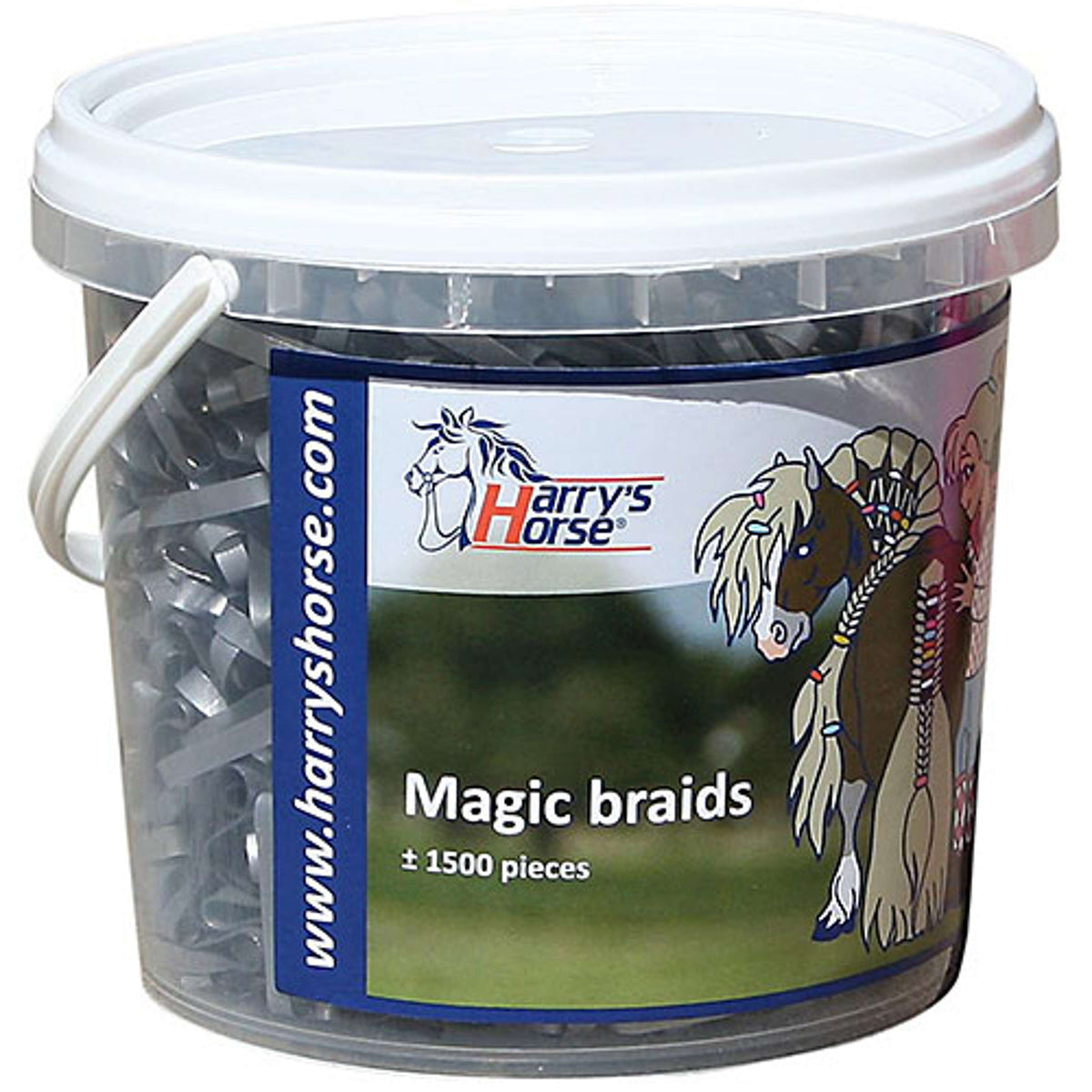 Harry's Horse Bandas Elásticas Magic Braids Tarro Plata