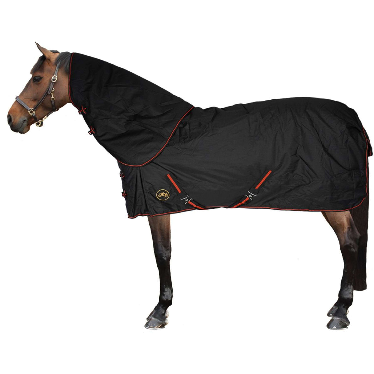 HB Alfombra de Exterior Model Kentucky Cuello Desmontable 300g Negro