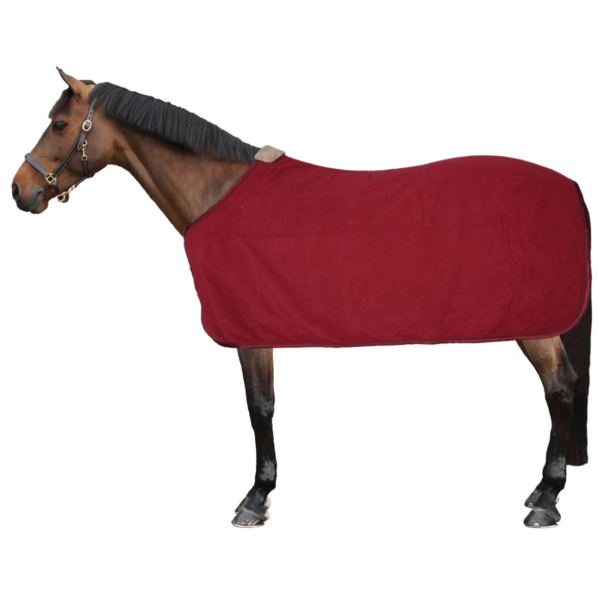Cavallo Manta de Forro Polar CavaJoana Rojo oscuro