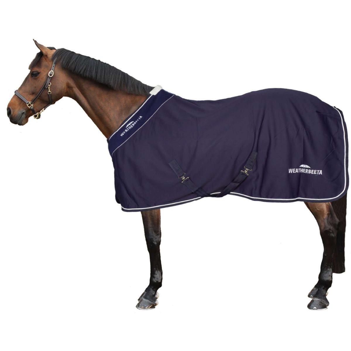 Weatherbeeta Manta de exhibición Opulence Standard Neck Marino/Blanco