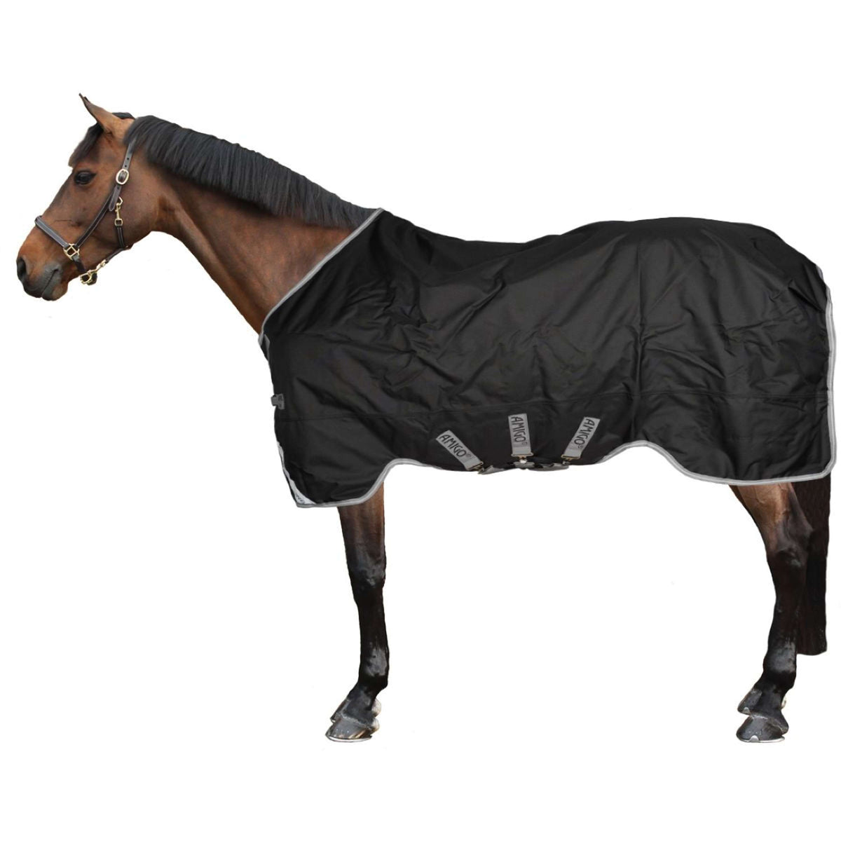 Amigo Bravo 12XL Original Turnout Mediana 250g Black/Titanium Grey