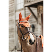 Kentucky Horsewear Bonete para Orejas Wellington Velvet Naranja