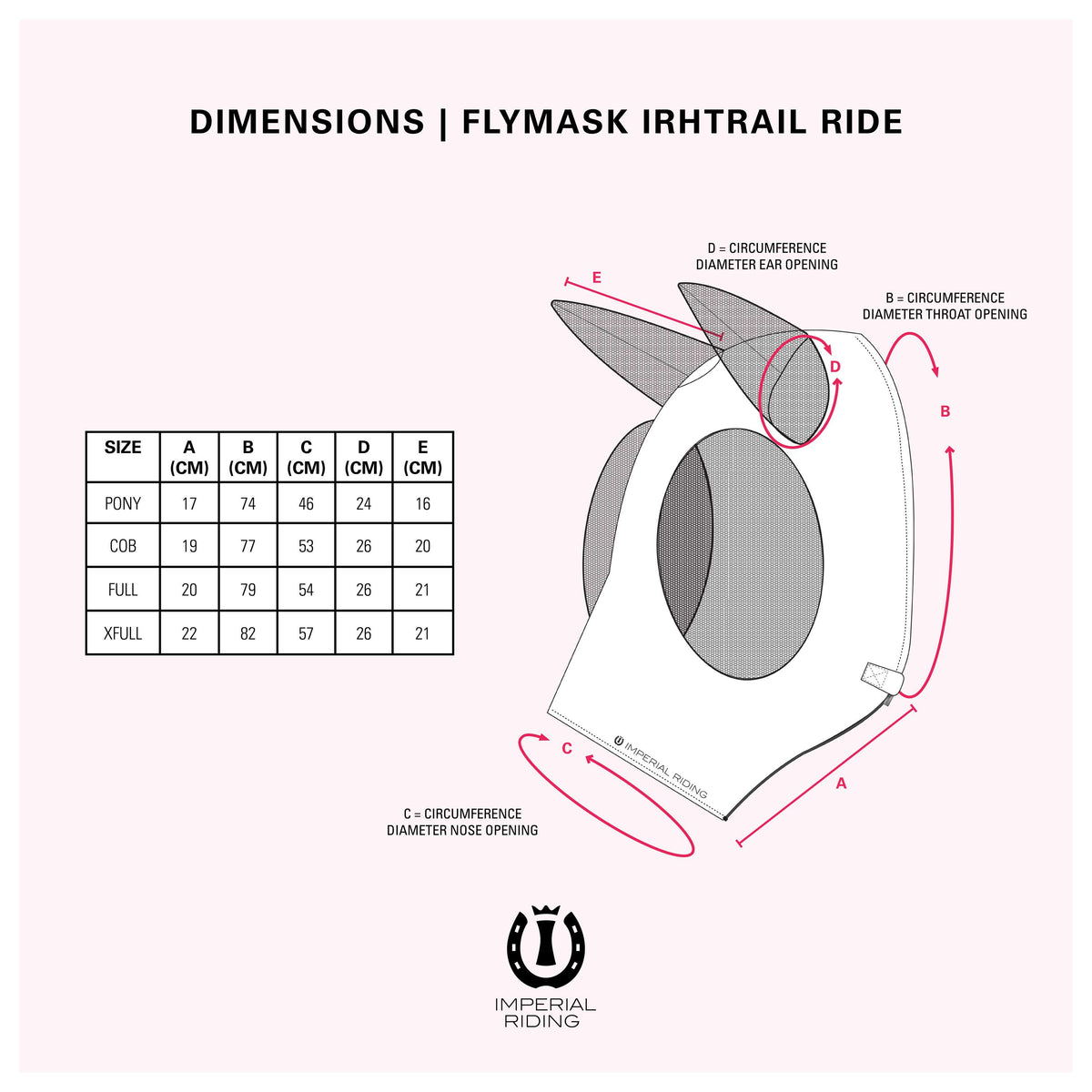 Imperial Riding Máscara para Moscas IRHTrail Ride Rosa