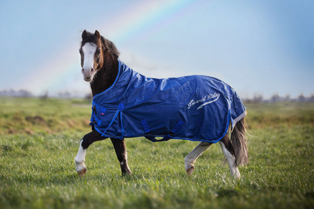 Imperial Riding Alfombra de Exterior IRHSuper-Dry 200g Marino