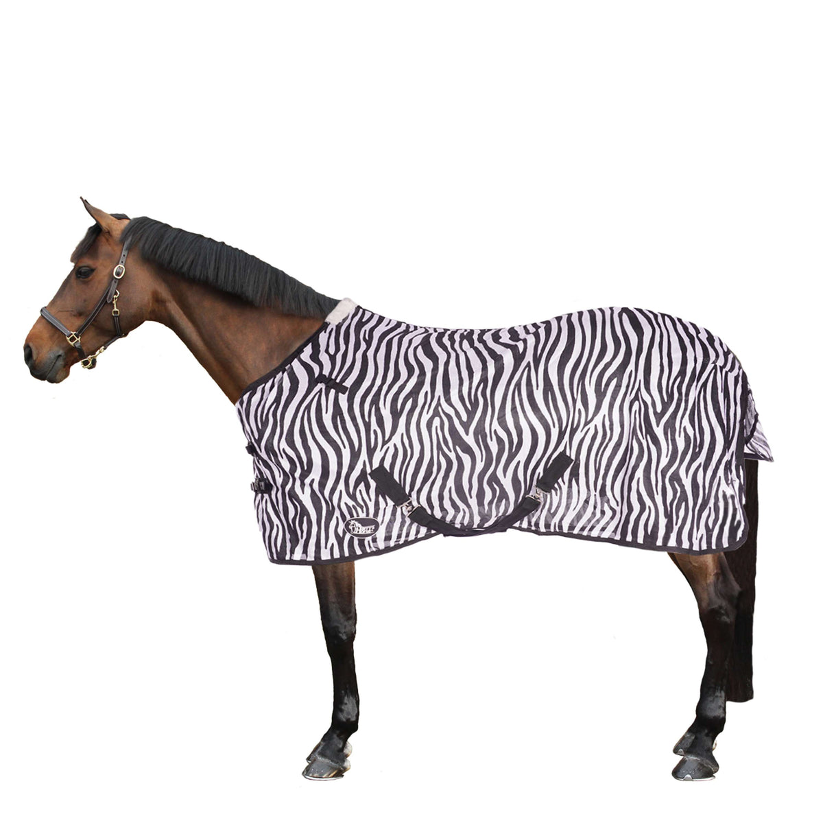 Harry's Horse Manta Antimoscas Capucha Desmontable Zebra