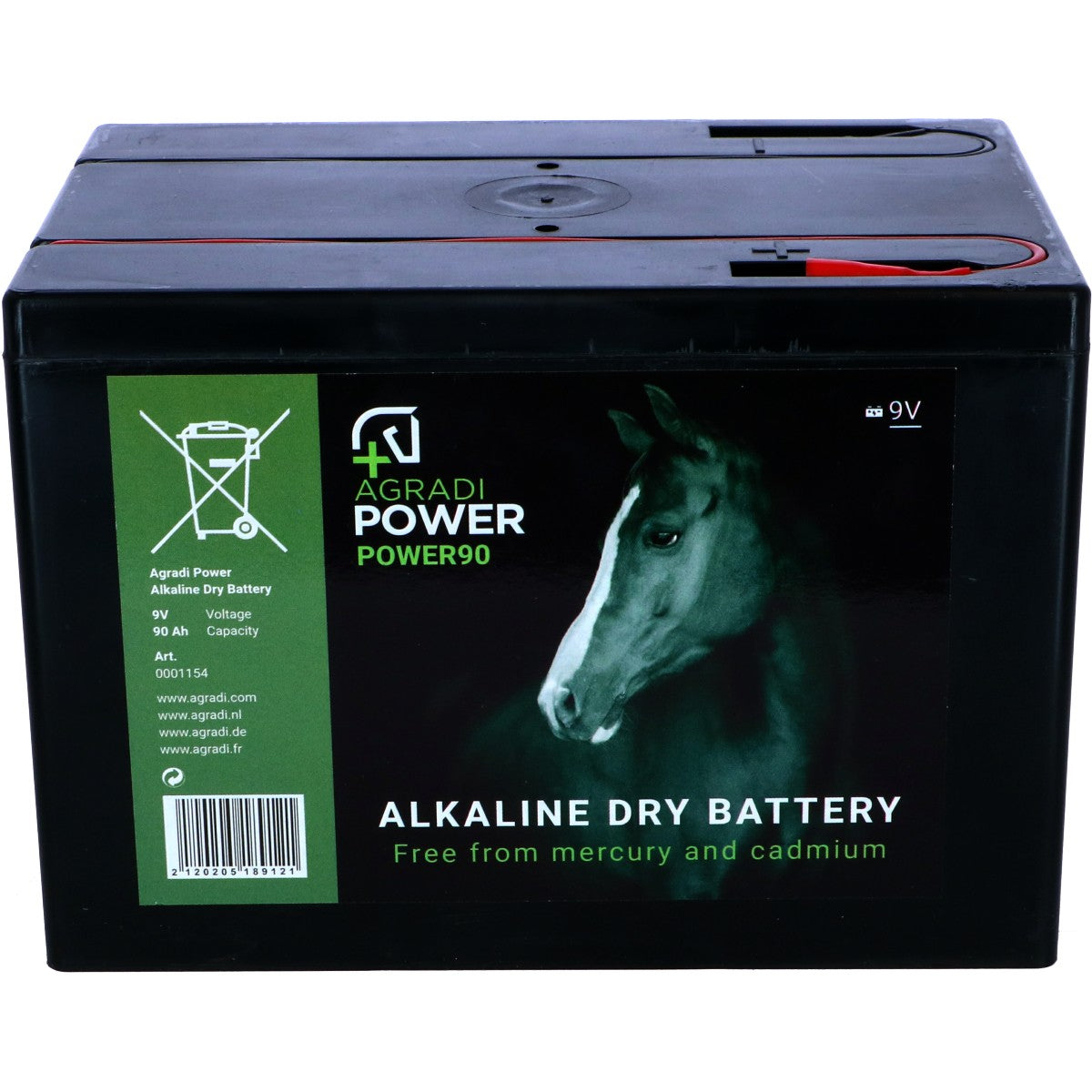 Agradi Power Batería para Cercas Alkaline Klein 75Ah 9V