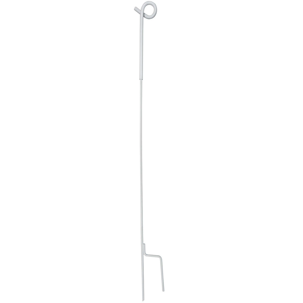 Agradi Power Poste de Cercado Acero de Resorte con Rizo 105cm Blanco