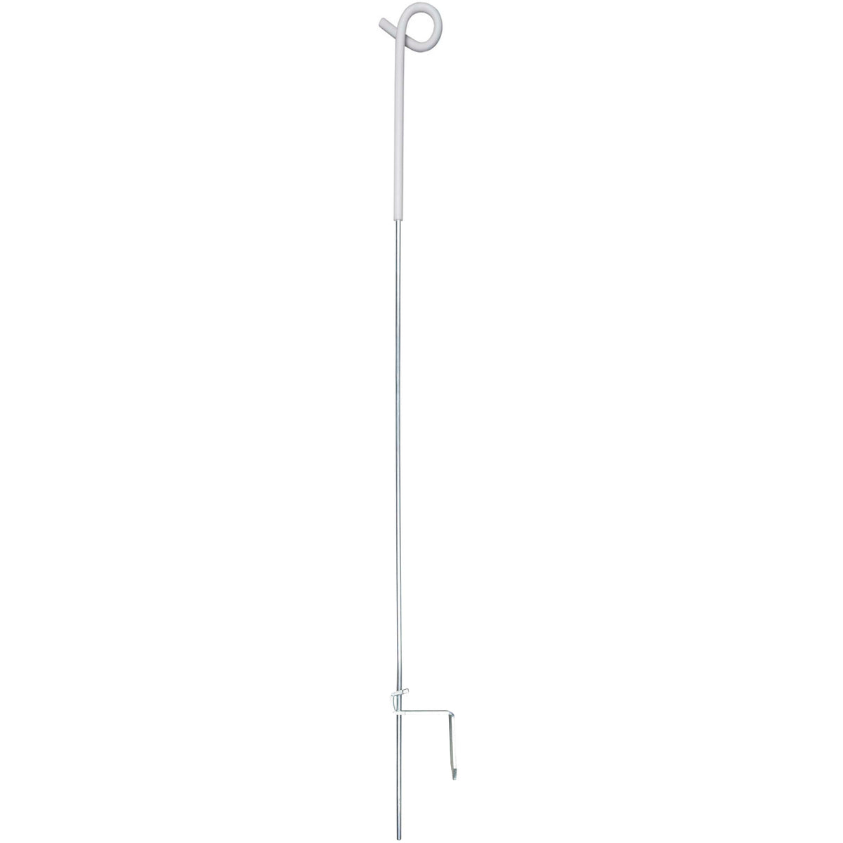 Agradi Power Poste de Cercado Acero de Resorte con Rizo Metal Blanco