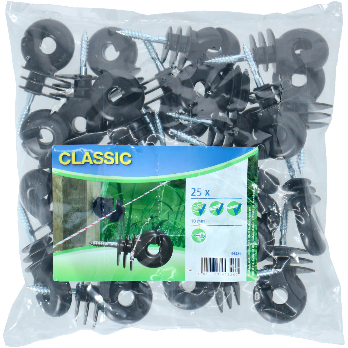 Ako Ringisolator Núcleo de Hierro Grande 25 Piezas Negro