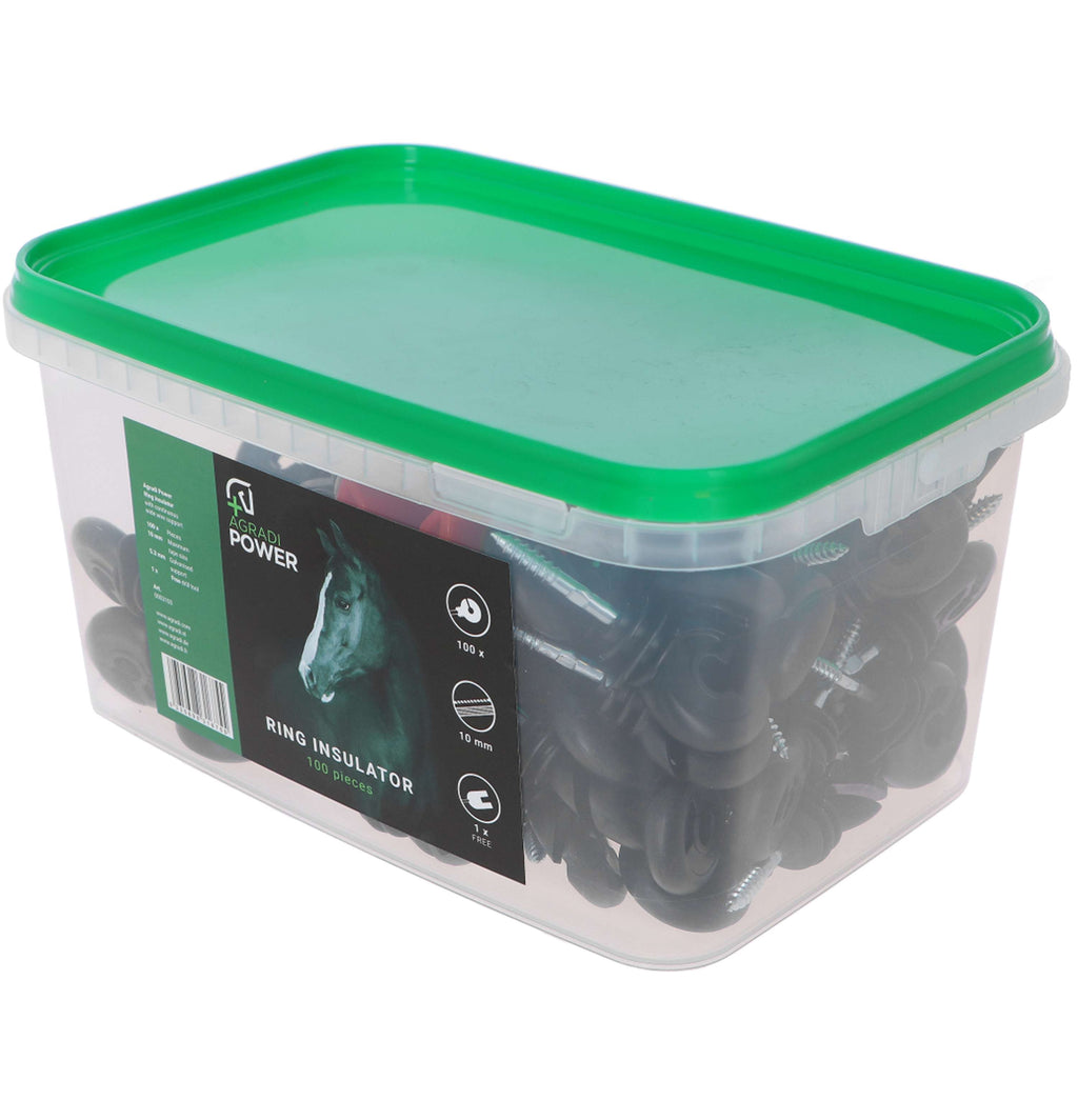 Agradi Power Ringisolatoren en un Cubo Accesorio de Taladro 100 piezas Negro