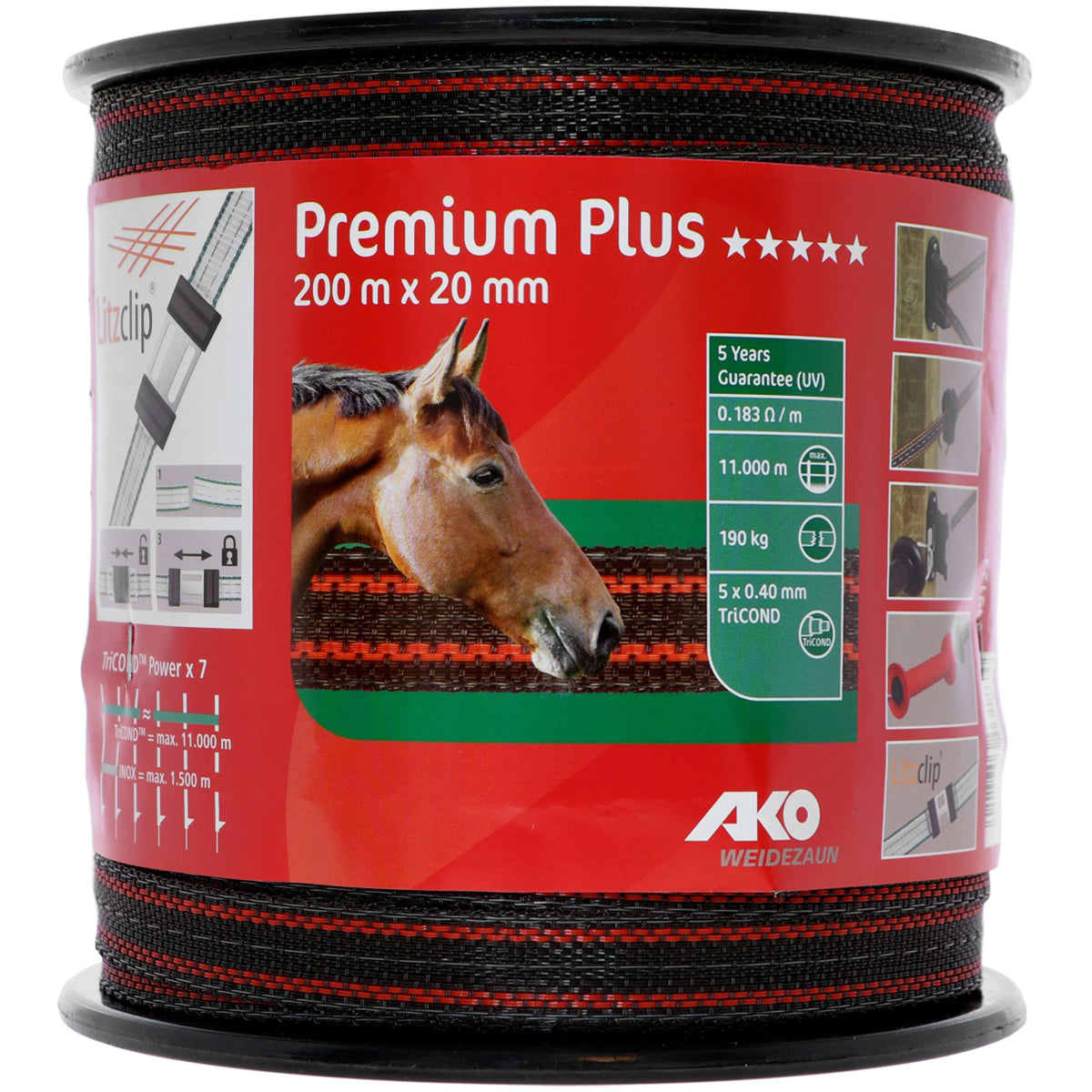 Ako Cinta para Vallas Premium Plus 200m Marron/Naranja
