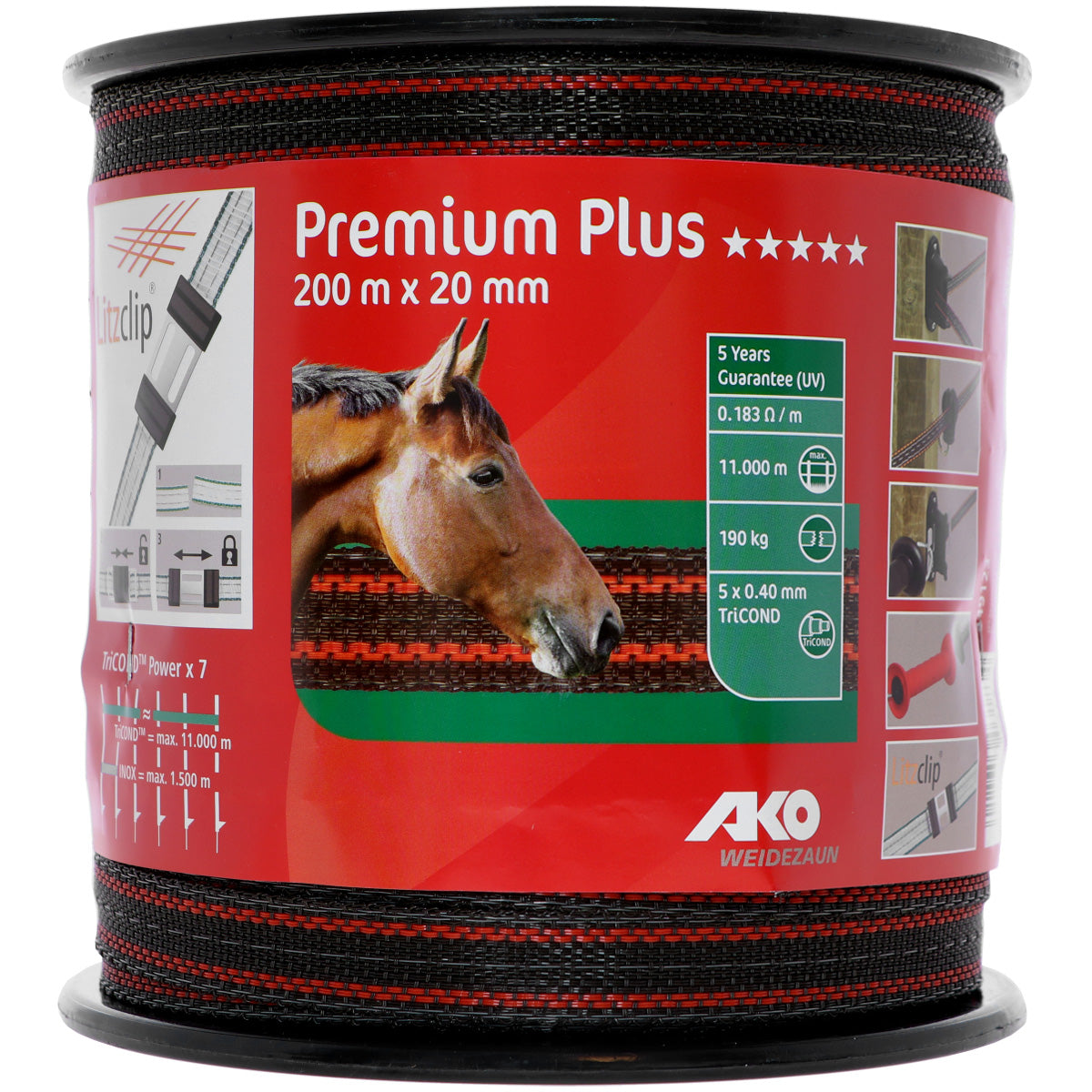 Ako Cinta para Vallas Premium Plus 200m Marron/Naranja