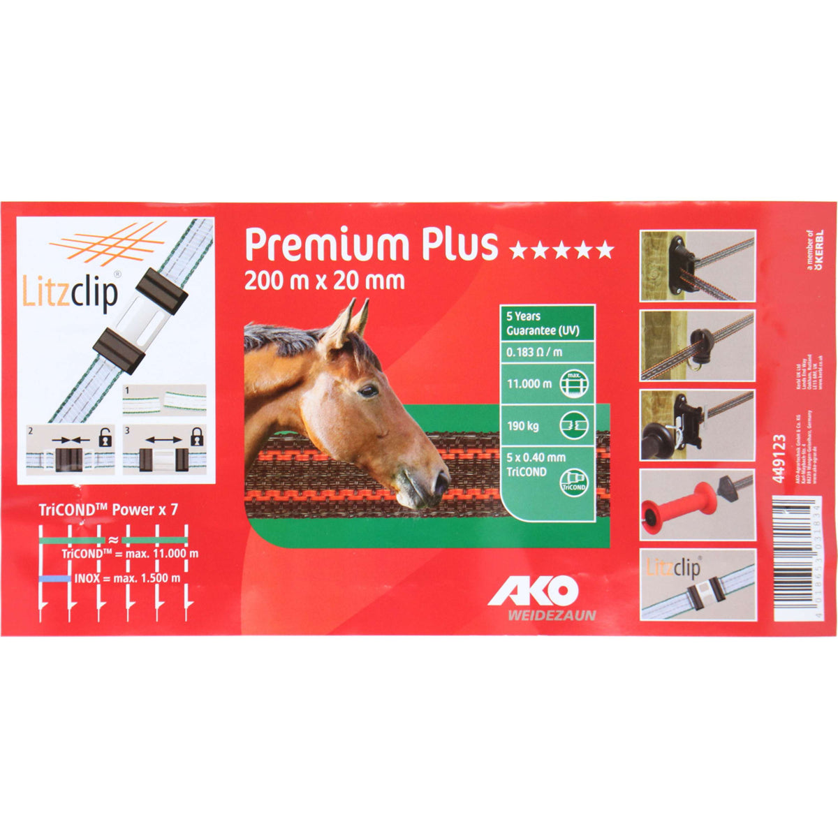 Ako Cinta para Vallas Premium Plus 200m Marron/Naranja