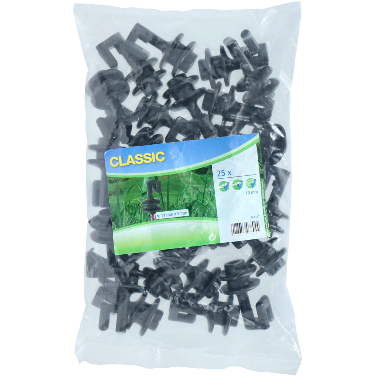 Ako Topisolator Cordón/Alambre Poste en Acero Ovalado Negro