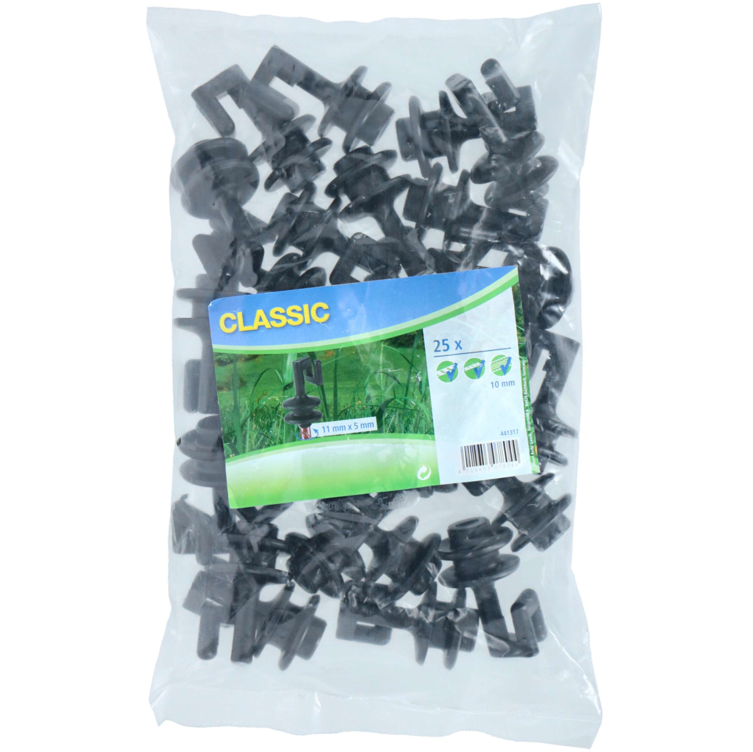 Ako Topisolator Cordón/Alambre Poste en Acero Ovalado Negro