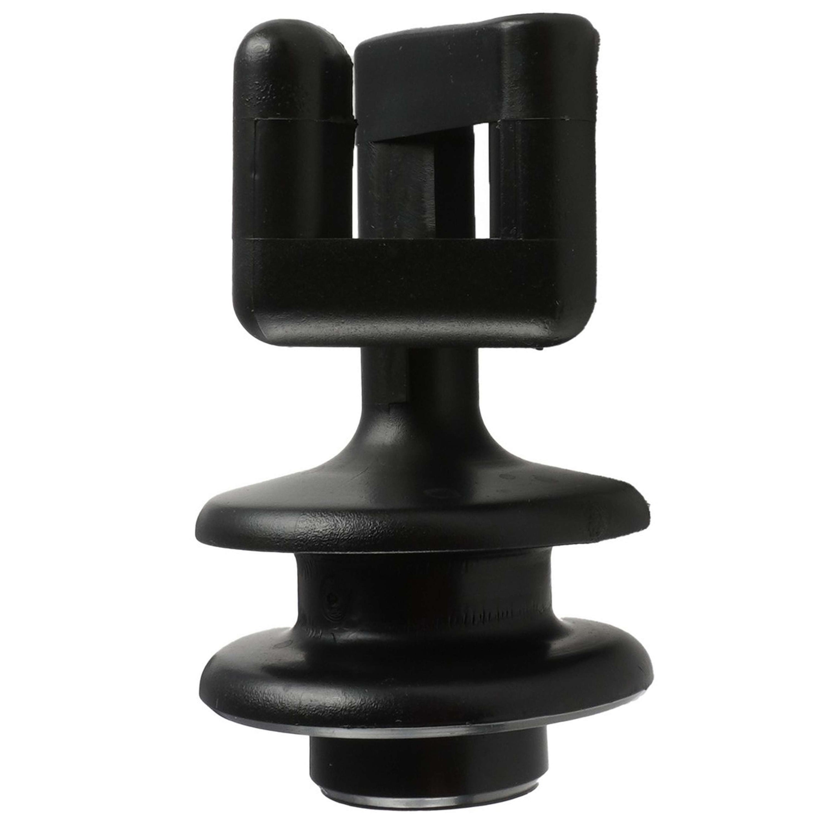 Ako Topisolator Cordón/Alambre Poste en Acero Ovalado Negro