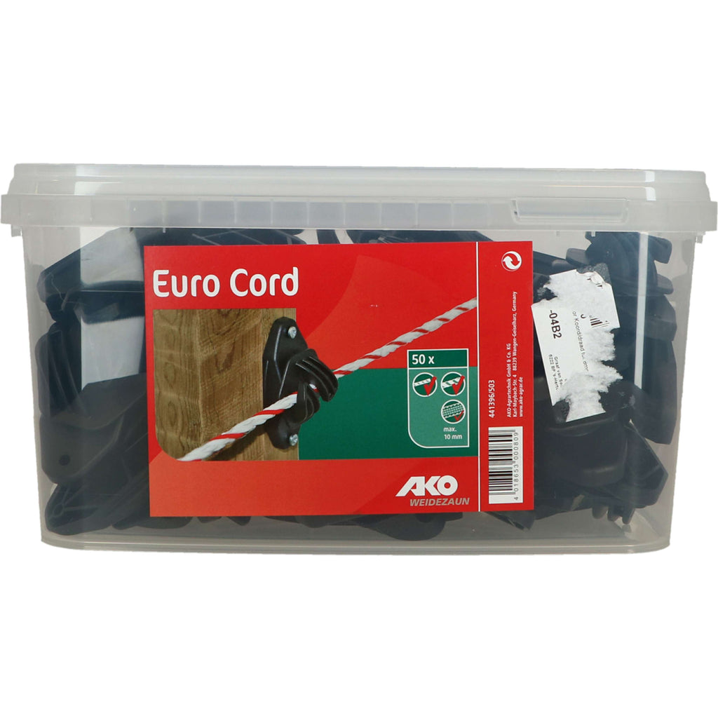 Ako Isolator Cuerda/Alambre hasta 8mm Cubo Negro